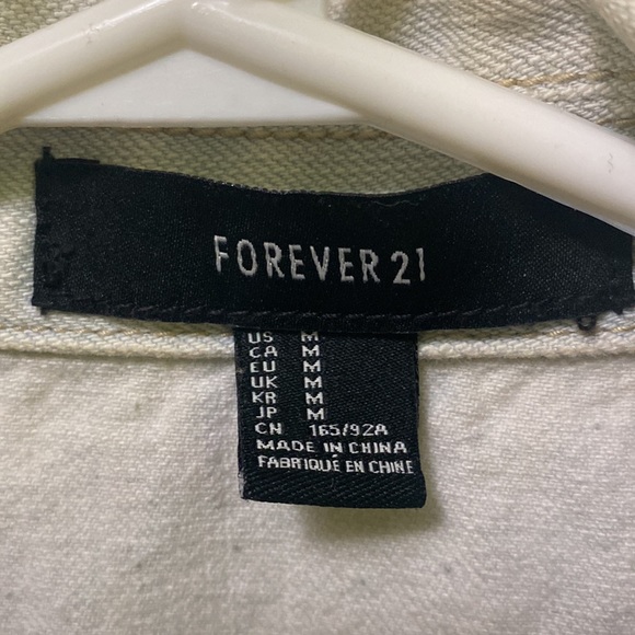 Distressed Forever 21 Jean Washed Vest with Colourful Fabric - Picture 5 of 6